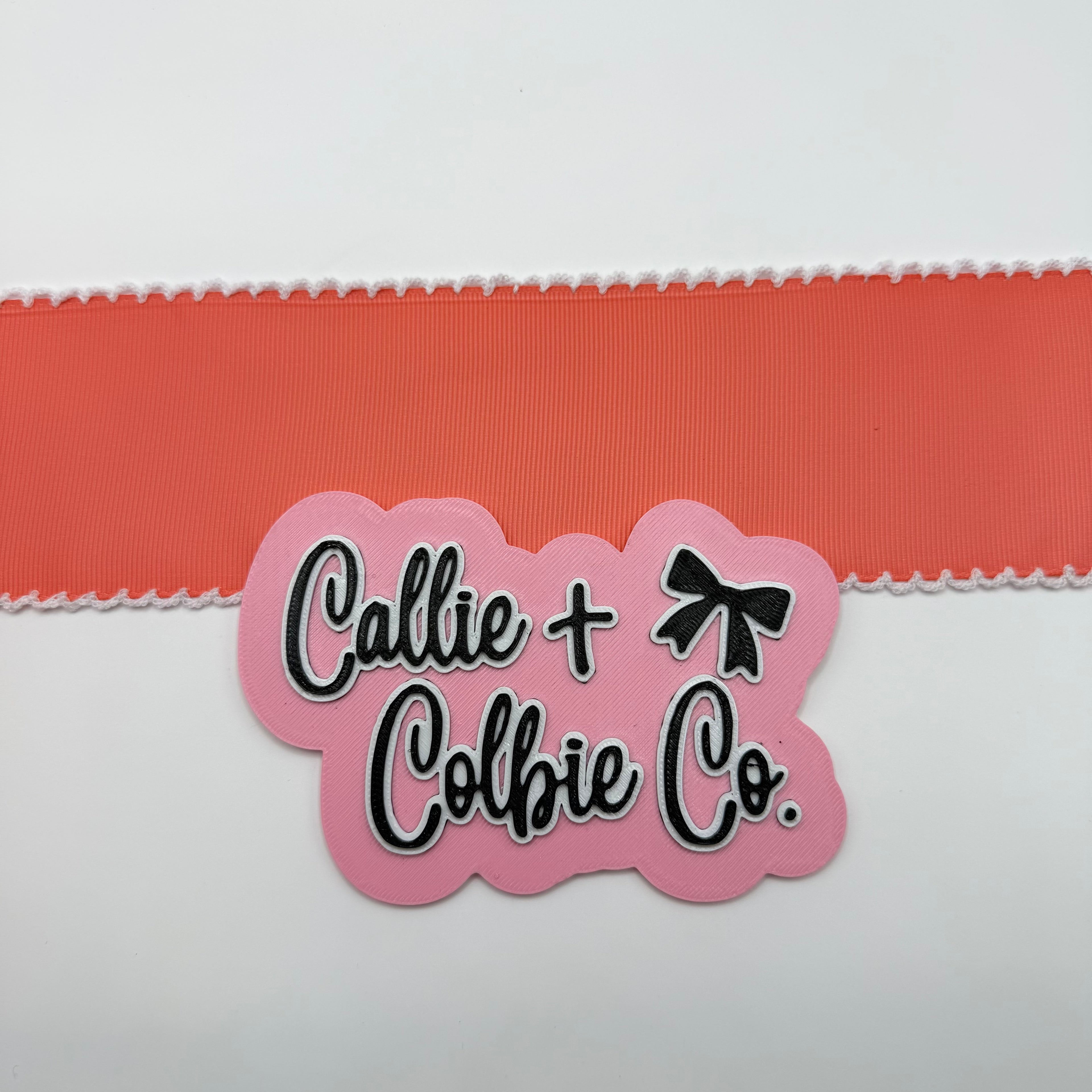 2.5 inch Moonstitch- Watermelon/White