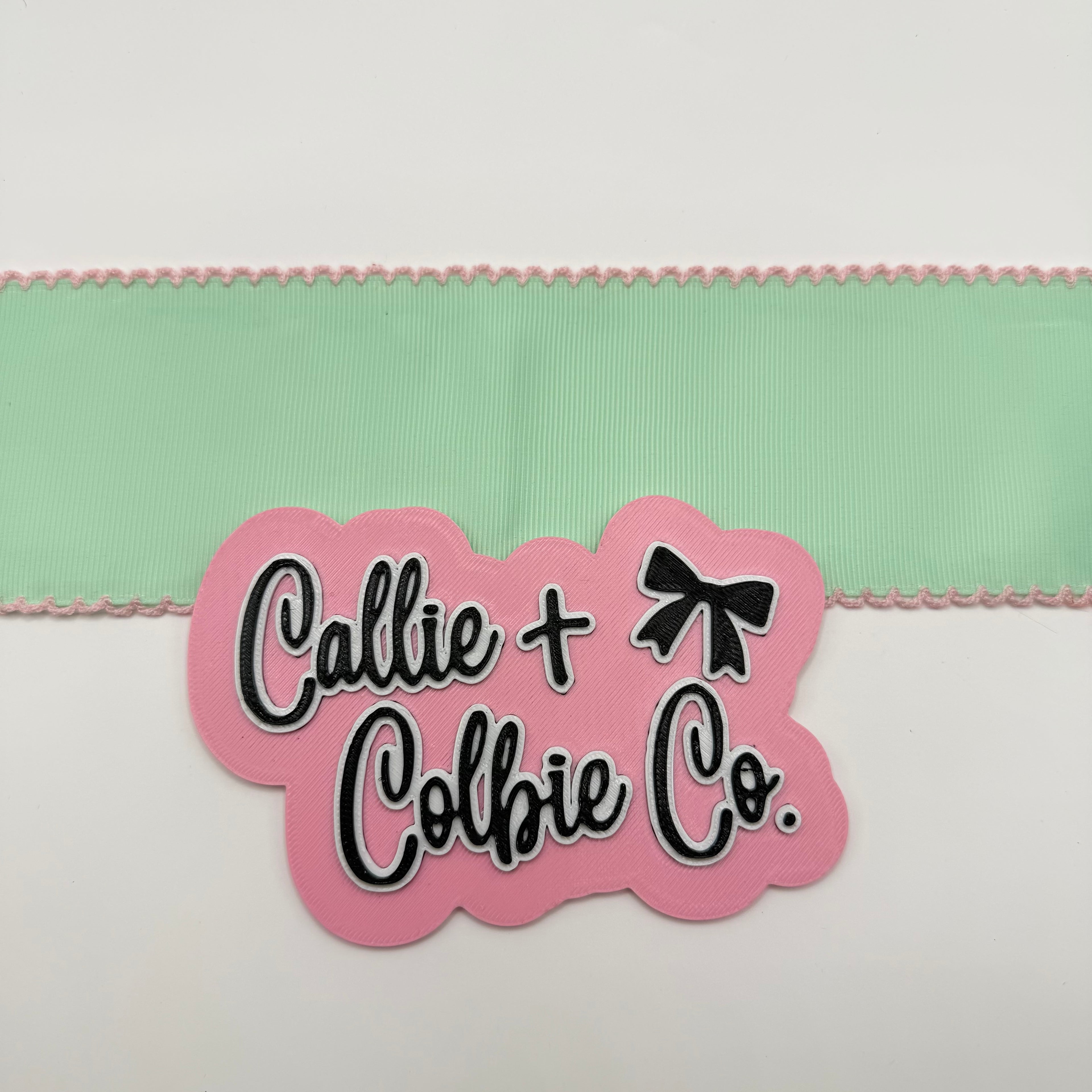 2.5 inch Moonstitch- Pastel Green/Light Pink