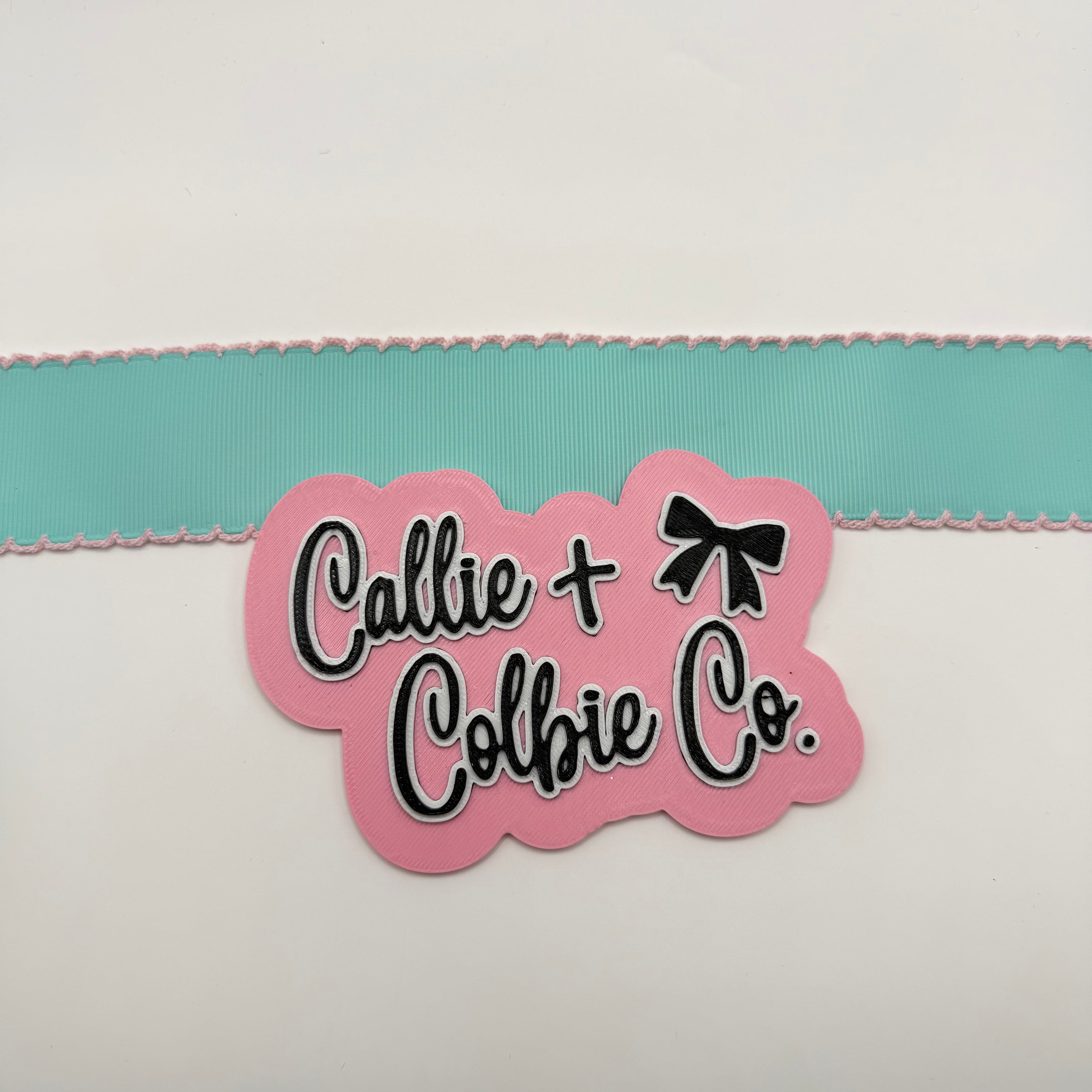 1.5 inch Moonstitch- Aqua/Lt. Pink