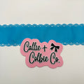 2.5 inch Grosgrain Eyelet Scalloped-  Turquoise