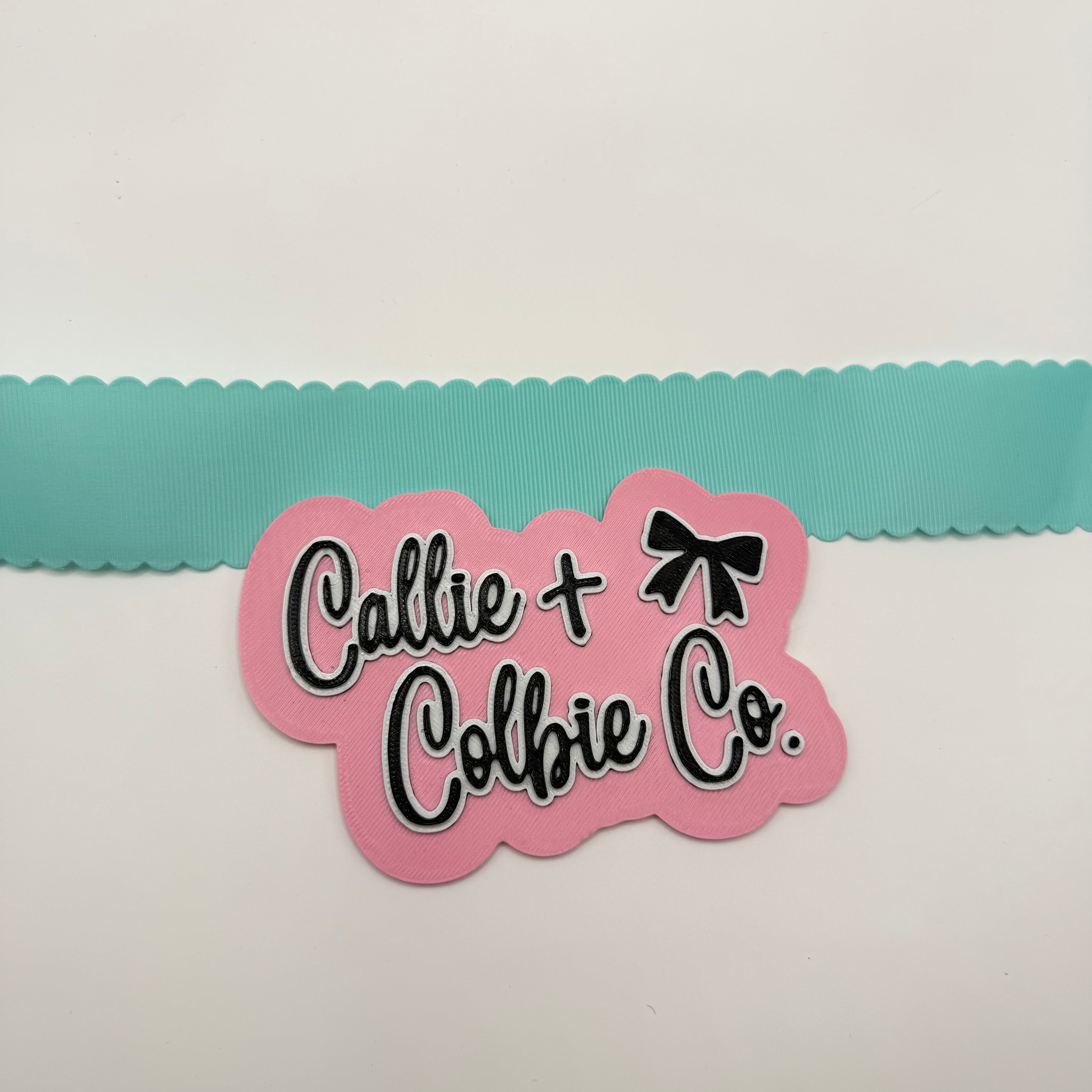 1.5 inch Wavy Edge- Aqua