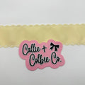2.5 inch Grosgrain Eyelet Scalloped- Buttercup