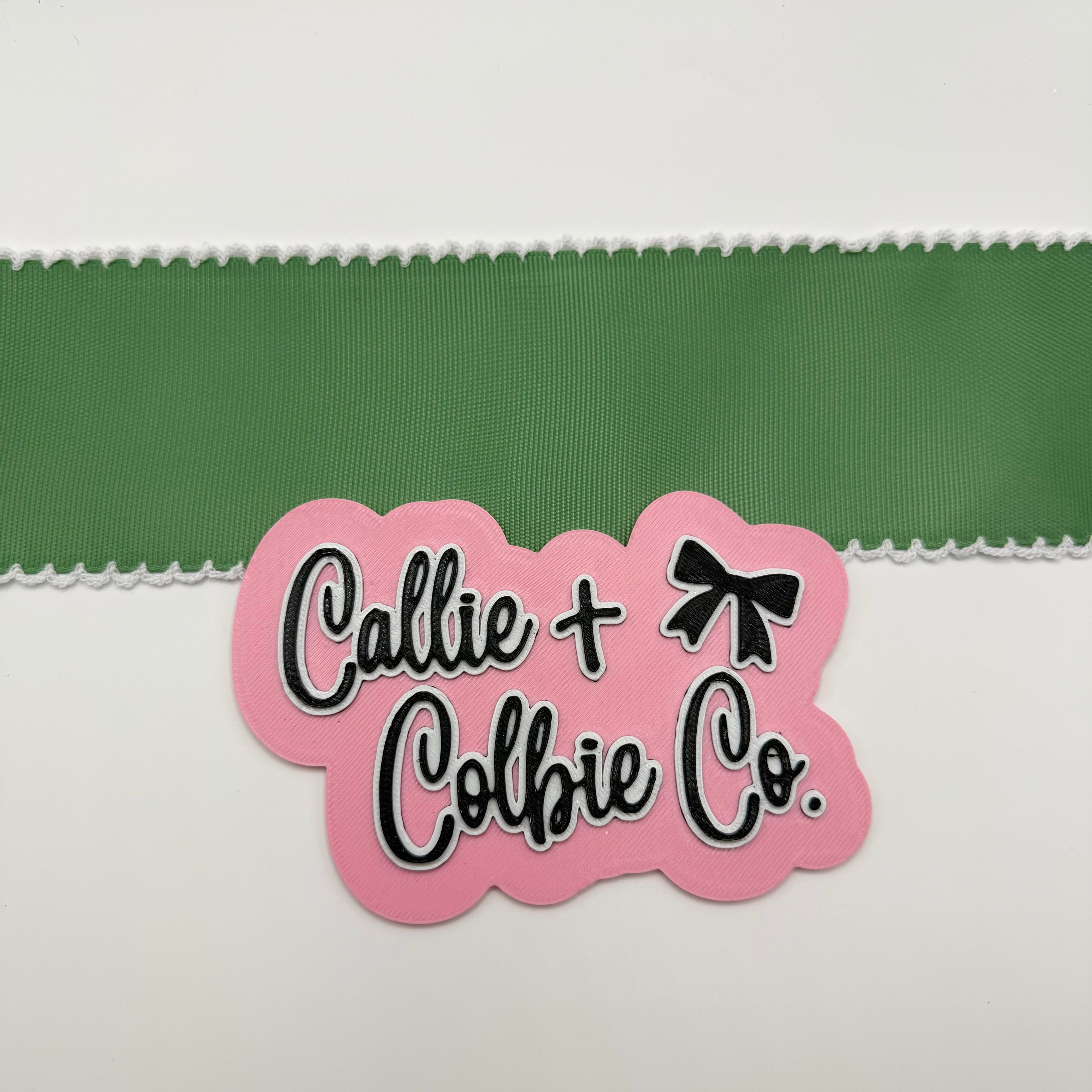2.5 inch Moonstitch- Sage Green/White
