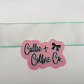 2.5 inch Moonstitch- White/Aqua