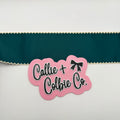 2.5 inch Moonstitch- Teal/Ivory