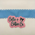 2.5 inch Grosgrain Eyelet Scalloped-  Blue Mist