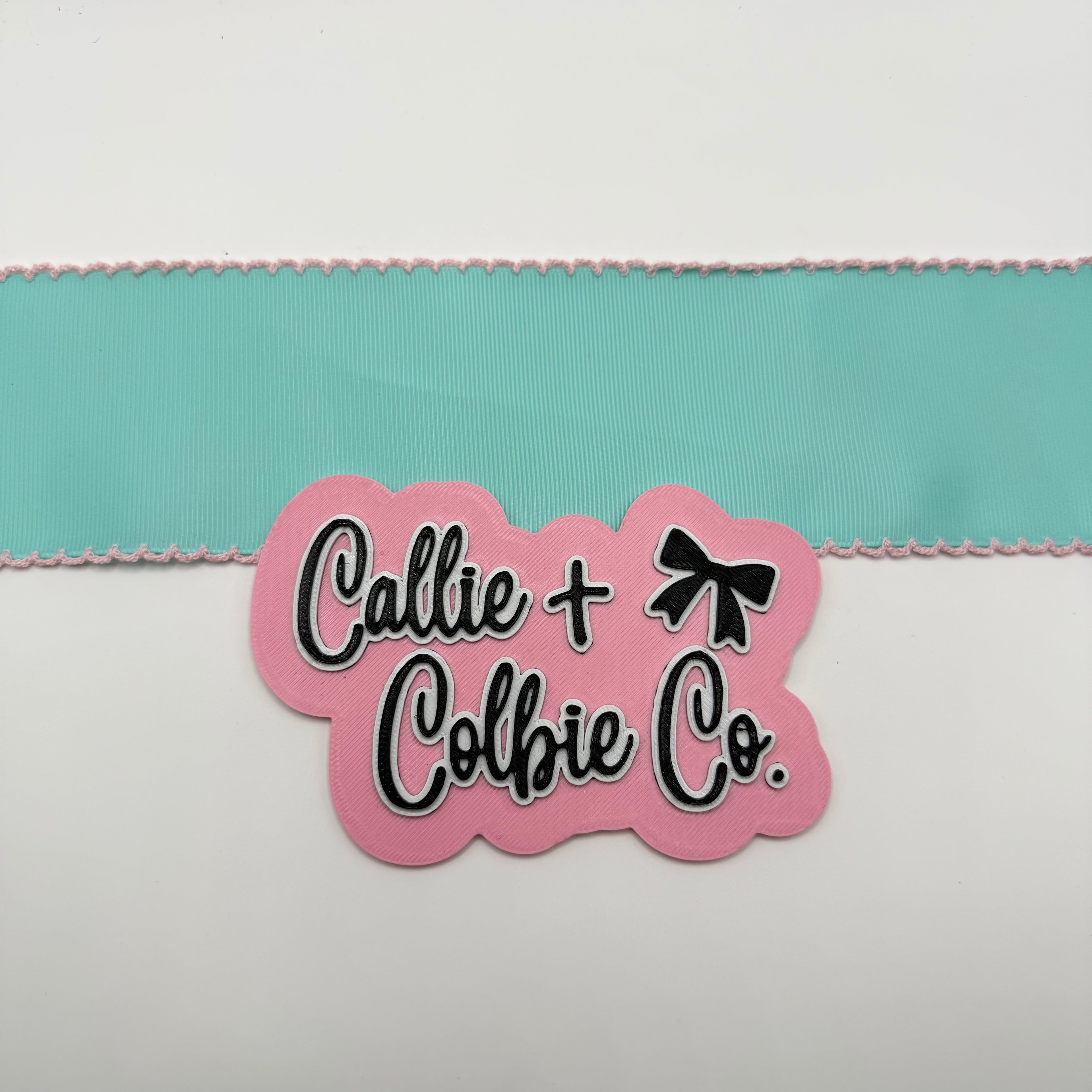 2.5 inch Moonstitch- Aqua/Light Pink