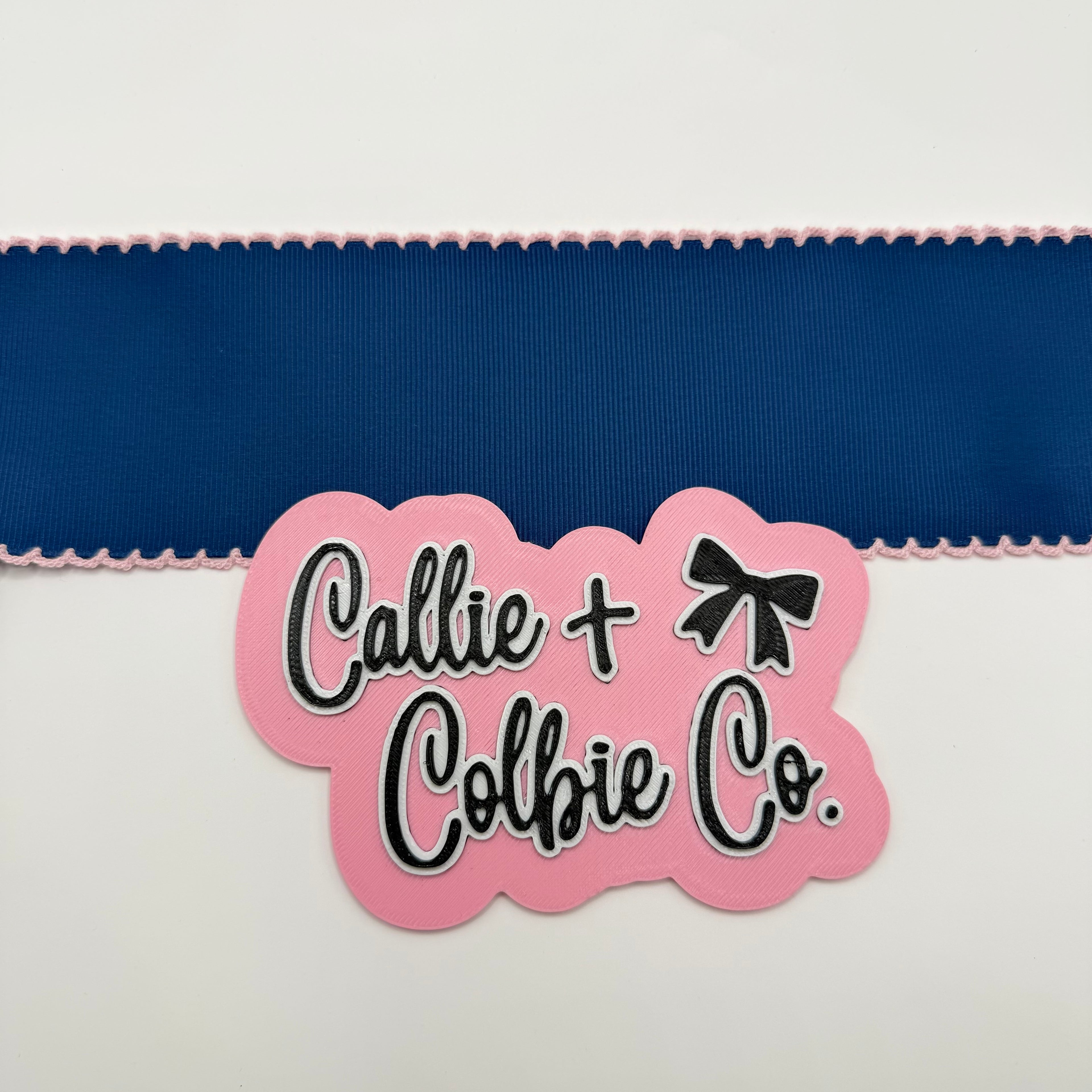 2.5 inch Moonstitch- Light Navy/Light Pink