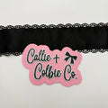 2.5 inch Grosgrain Eyelet Scalloped- Black