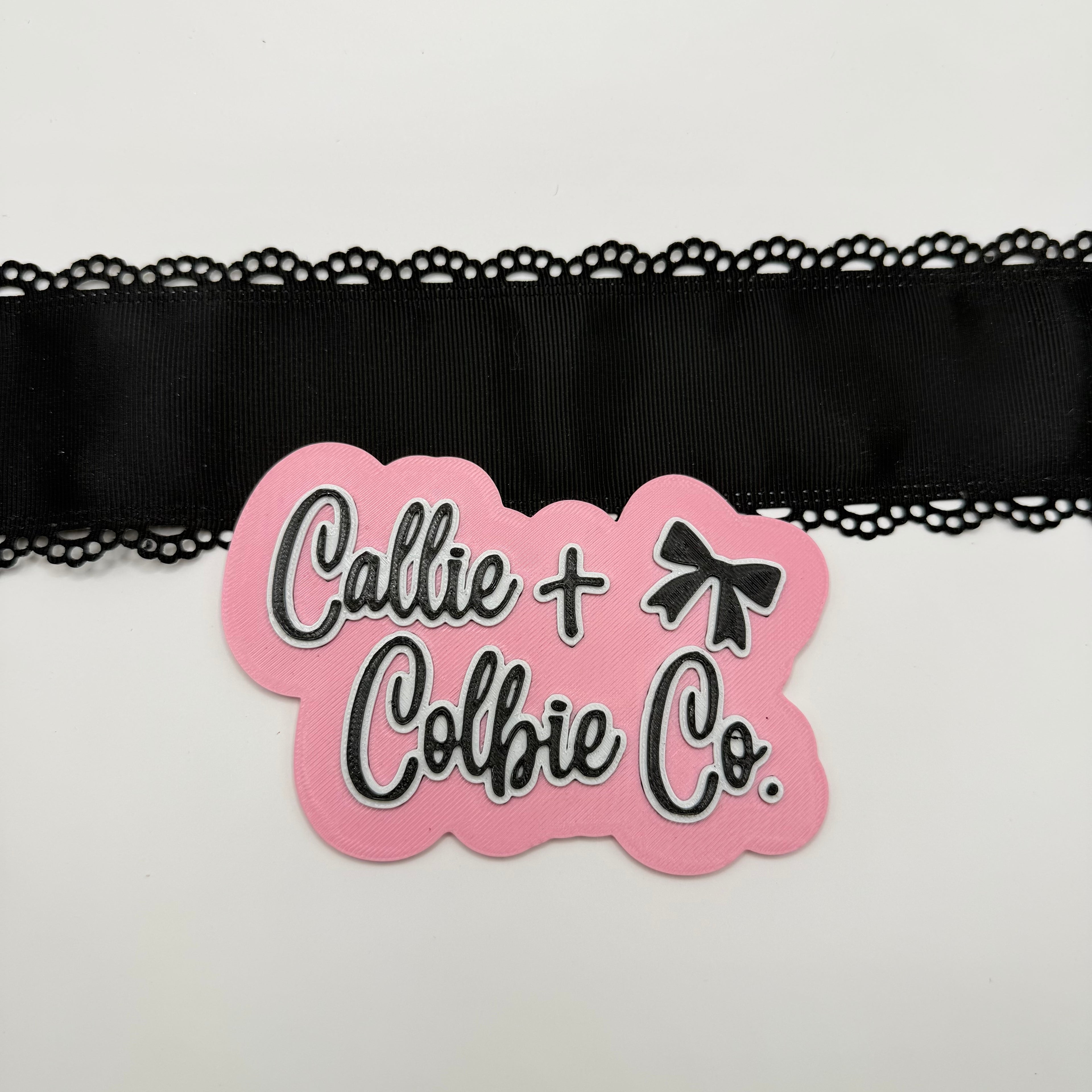 2.5 inch Grosgrain Eyelet Scalloped- Black