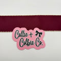 2.5 inch Moonstitch- Burgundy/Ivory