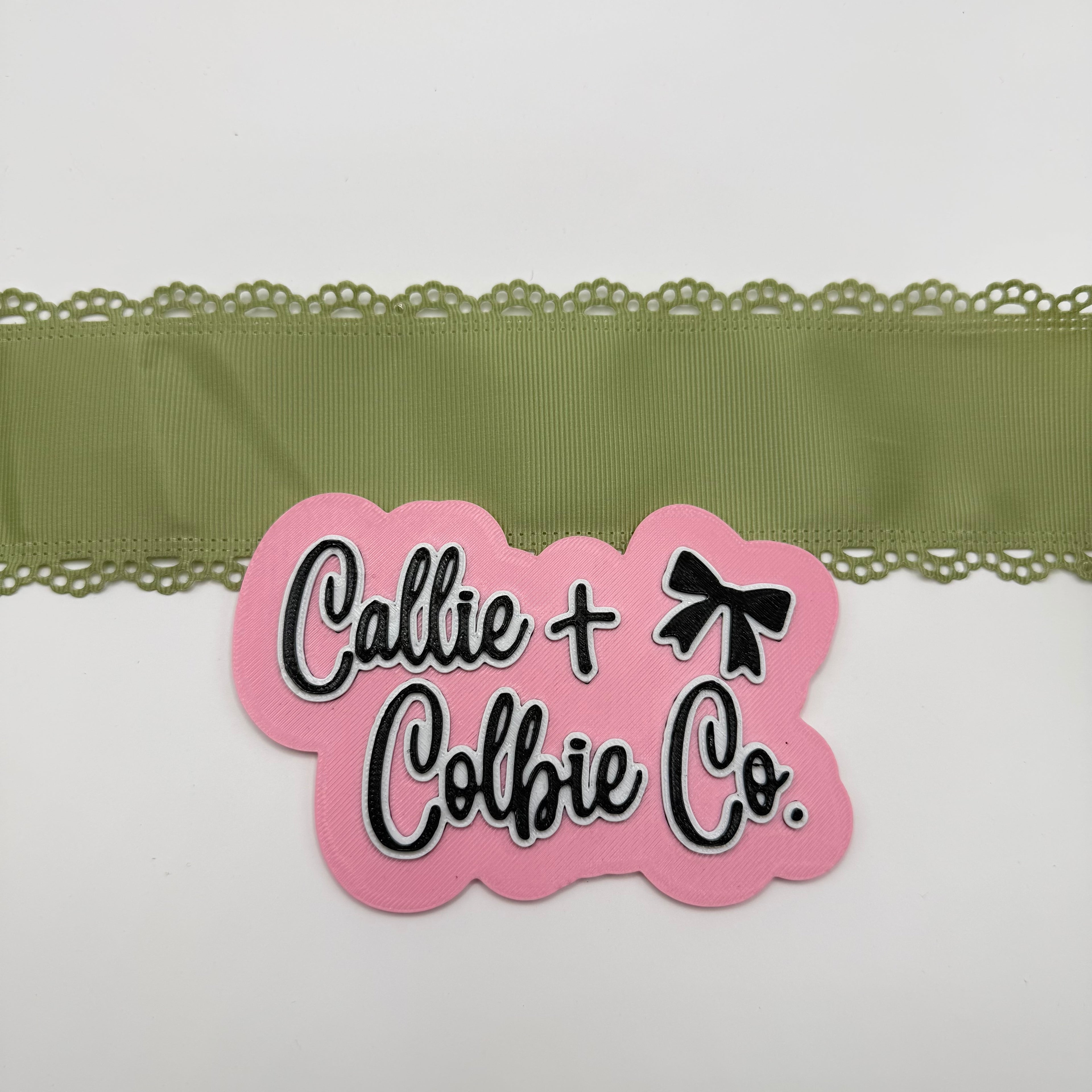 2.5 inch Grosgrain Eyelet Scalloped-  Spring Moss