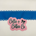 2.5 inch Grosgrain Eyelet Scalloped- Aegean Blue