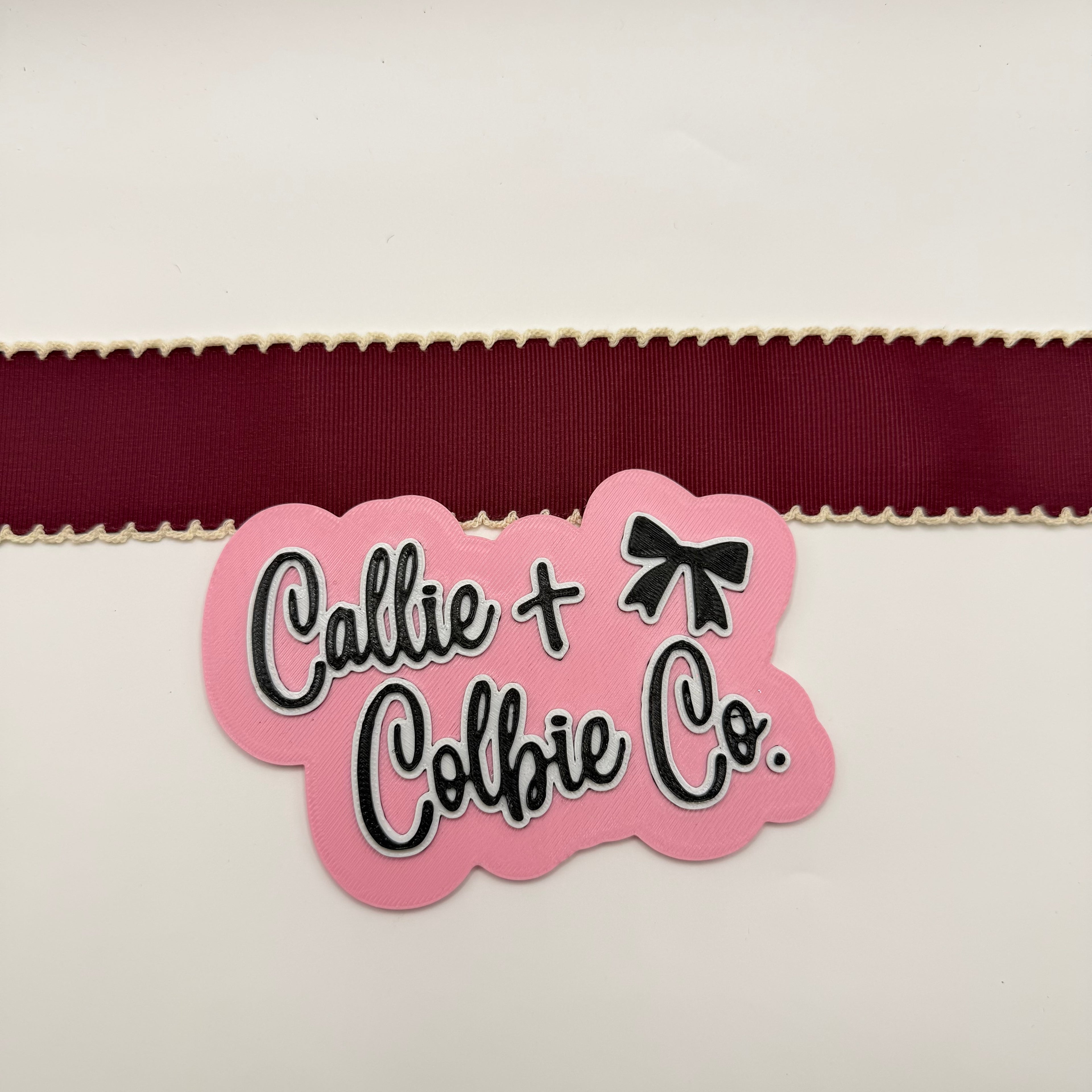 1.5 inch Moonstitch- Burgundy/Ivory