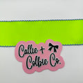 2.5 inch Moonstitch- Key Lime/Bluebird