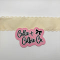 2.5 inch Grosgrain Eyelet Scalloped- Ivory