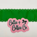 3 inch Eyelet Scalloped- Emerald