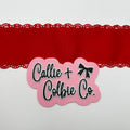 3 inch Eyelet Scalloped- Red