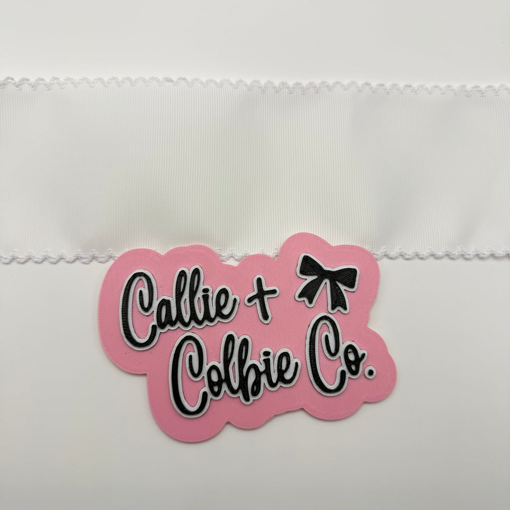 3 inch Moonstitch- White/White