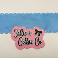 3 inch Eyelet Scalloped- Blue Mist